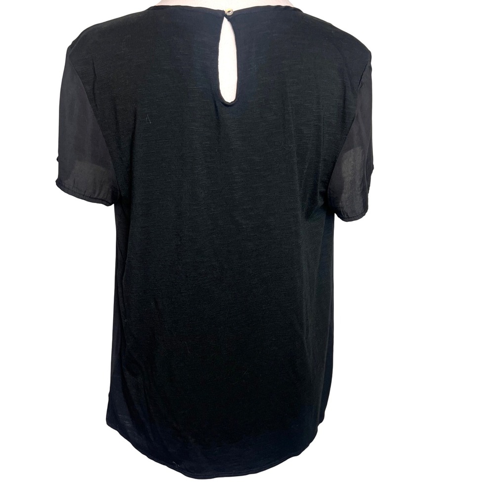 Dolan Anthropologie Black Pleated Blouse — Size M - Picture 2 of 7